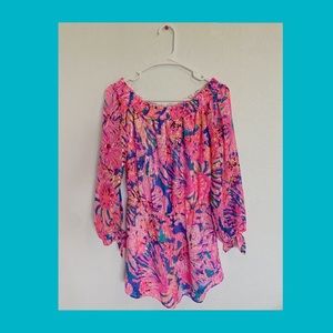 Lilly Pulitzer Myri Swirling Seadream Romper